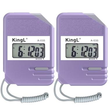 Imagem de Cronômetro digital roxo, pacote com 2