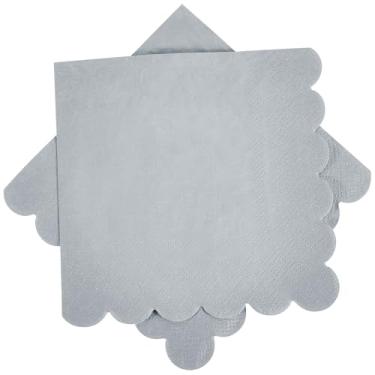 Imagem de Ottin Guardanapos de papel de coquetel de cor sólida recortados prata – 100 unidades, 12,7 cm – guardanapos descartáveis para casamento, aniversário, chá de panela, noivado, ação de graças, Natal, Ano