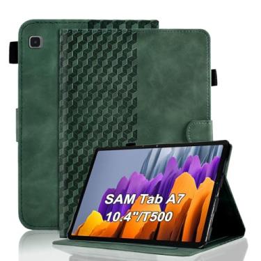 Imagem de Varohix Capa para Samsung Galaxy Tab A7 10,4 polegadas 2020 (SM-T500/T505/T507) Capa magnética de couro PU suporte para cartão multi-ângulo Galaxy Tab A7 10,4 polegadas, verde retrô