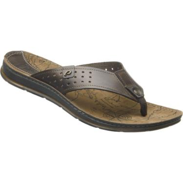 Imagem de Chinelo Pegada Masc. Couro Anilina 132803-03-Masculino