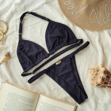 Imagem de Conjunto Biquíni De Praia Fita Fio Dental Regulável - Lakin Confecções