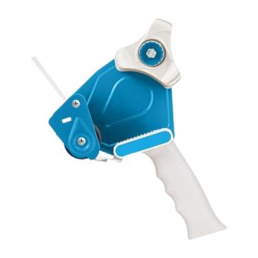 Imagem de RNXRZANK Dispensador de Fita Adesiva Manual, Fácil de Usar, Compacto E Prático, com Cortador de Selagem, Ideal para Mudanças, Escritórios E Embalagens, Azul, Tamanho real