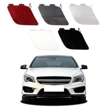 Imagem de Goholy Tampa de gancho de reboque para para-choque dianteiro de carro compatível com Mercedes Benz CLA W117 AMG Line Coupe W117 2012 2013 2014 2015 A1178851222 Tampa de olhal de reboque preta