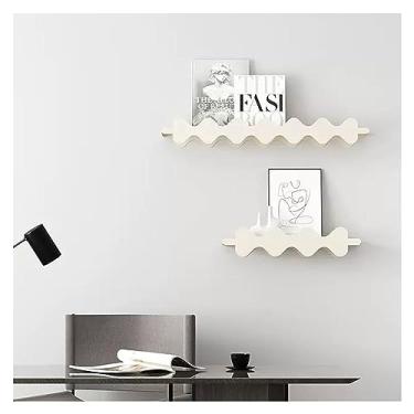 Imagem de 3FLQOOPP Conjunto de 2 prateleiras flutuantes de metal modernas montadas na parede, estante de parede com foto de foto prateleira de borda para quarto, banheiro, sala de estar, escritório, prateleiras