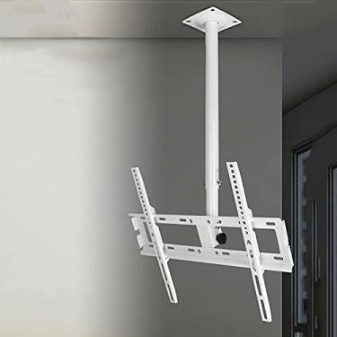 Imagem de Suporte de TV de parede para teto, suporte de TV giratório e inclinado de 360°, serve para a maioria das TVs de tela plana LCD de 12-32/32-55 polegadas, branco (8,261 cm 2,5 m)