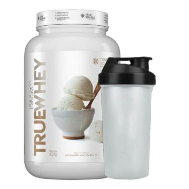 Imagem de Whey Protein Fior Di Latte 837g Coqueteleira - True Source-Unissex