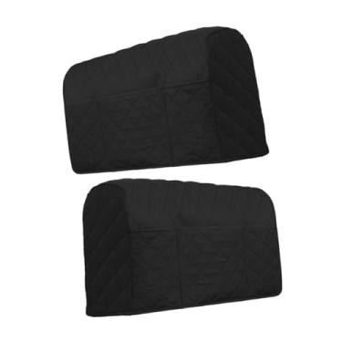 Imagem de Fenteer 2x para Apoio de Braço de Sofá, Protetor de Móveis, para Apoio de Braço com Bolsos, Organizador para Sala de Jantar e Escritório, Preto