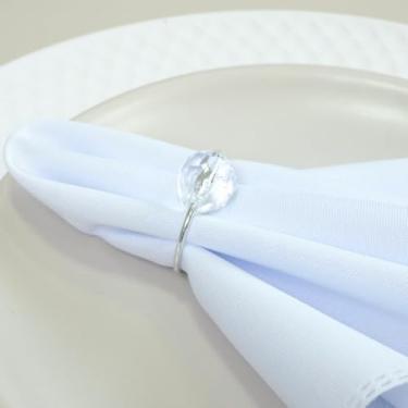 Imagem de Anel para Guardanapo, Kit com 4 Pçs, 4x3cm, Argola para Guardanapo Cristalino Prata