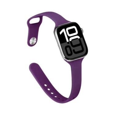 Imagem de Pulseira De Silicone Slim Para Apple Watch 45mm 44mm 40mm 41mm Bracele