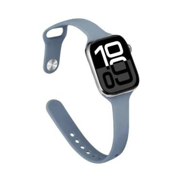Imagem de Pulseira De Silicone Slim Para Apple Watch 45mm 44mm 40mm 41mm Bracele