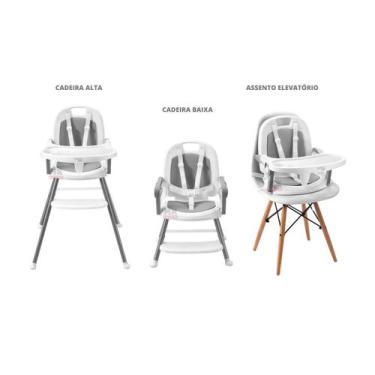 Imagem de Cadeira de Alimentação Refeição Infantil 3 em 1 Berry Alta Baixa e Ass