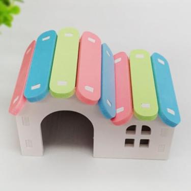 Imagem de Generic Casa de Hamster Resistente, Casa de Esconderijo para Animais Pequenos Em Pvc para Ratos Hamster, Espaço de Descanso para Animais Pequenos, Cinza (#5)