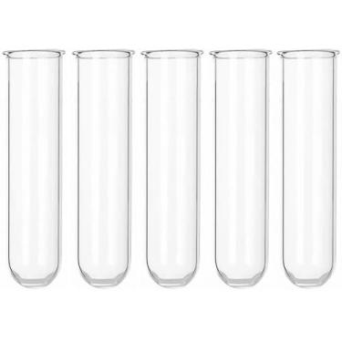 Imagem de Kingbuy Pacote com 5 tubos de propagação de plantas de vidro para parede – Terrário de parede para estacas hidropônicas, tubos de ensaio para decoração de escritório em casa, vasos de propagação