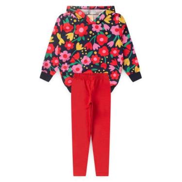 Imagem de Conjunto Blusão Com Capuz Em Moletom E Legging Flores - Molekada, 6