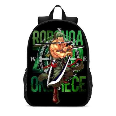Imagem de Mochila Escolar Infanto Juvenil One Piece Zoro Anime Novidades 0403-Unissex