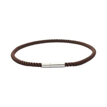Imagem de Pulseira De Corda Vermelha Masculina 3mm Em Aço Inoxidável Fina Para E