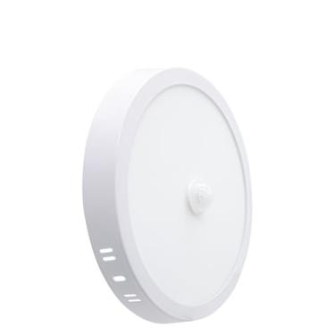 Imagem de Painel Plafon Led Com Sensor Sobrepor 18w ou 25w Preto/Branco Bivolt Luz Frio Redondo/Quadrado, Sobrepor Bivolt, Opções de Potência, Cor e Formato, Luz Frio(Branco,Redondo 25w)