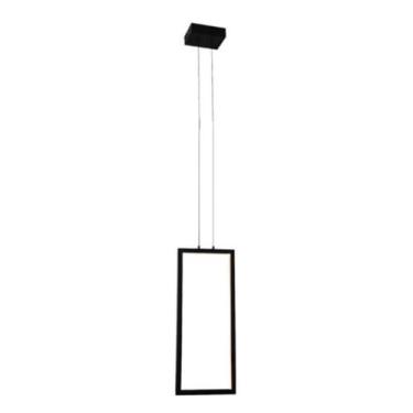 Imagem de Pendente moderno geométrico retangular slim minimalista led integrado 