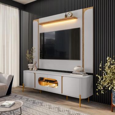 Imagem de Kit Painel Maresias e Rack Juquehy c/ Iluminação LED TV 75”