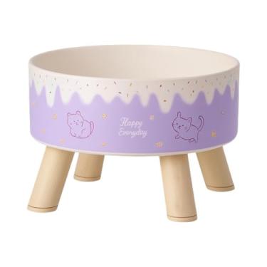 Imagem de Comedouro Bebedouro Elevado Xadrez Poá P/Gatos Cães Pequeno Porte (Ace Cream Lilás)