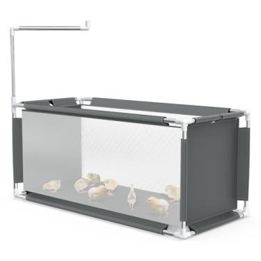 Imagem de Caixa de chocadeira de frango 119,9 cm x 50 cm x 50 cm) – Estrutura de aço inoxidável e tecido Oxford impermeável, chocadeira interna portátil para até 15 pintinhos, patinhos, codornas, fácil montagem