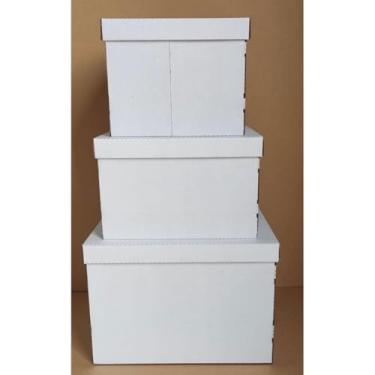 Imagem de 10 High Cake Transport Boxes - Multiple Sturdy Cardboard Packaging for Cakes & Pastries (CAIXA P - 21x21x20 cm)