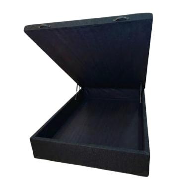 Imagem de Cama Box Baú Casal Blindado com Pistão a Gás - Linhão (Linhão - Turim Preto Fosco)