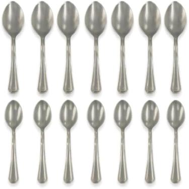 Imagem de Conjunto, colheres de cha, aco inoxidavel, comer sobremesa, servir, utensilio domestico, presentes, delicadas, finas.