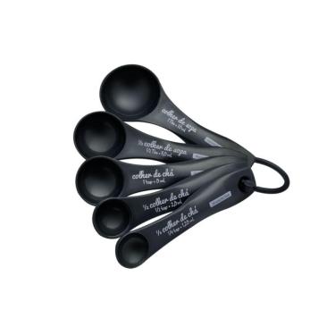 Imagem de Jogo De Colheres Medidoras Tramontina Utilità Em Abs Grafite