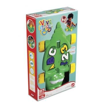Imagem de Brinquedo Infantil 7 Peças Bobbydilo Carrinho Crocodilo Blocos De Mont