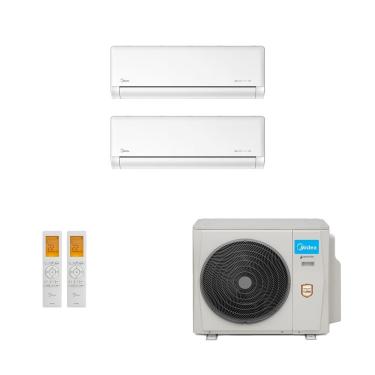 Imagem de Ar-Condicionado Multi Split Inverter Midea 27.000 (1x Evap HW 12.000 + 1x Evap HW 18.000) Quente/Frio 220V