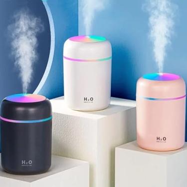 Imagem de Difusor De Ar Elétrico Umidificador De óleo De Aroma USB Pulverizador Fresco De Névoa Com Luz Noturna - Branco