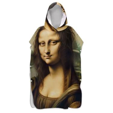 Imagem de TSENQUE Funny Lady Art Surf Poncho Trocando Roupão Adultos Praia Moletom Toalha Floral Reutilizável Ponchos Adultos para Mulheres