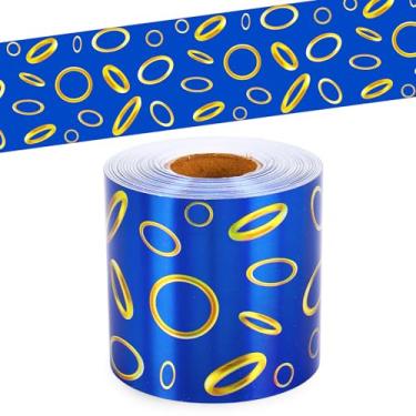 Imagem de Whaline Quadro de avisos de desenho animado de ouriço com borda a laser azul dourado anel cortado para decoração de janela de quadro-negro de sala de aula