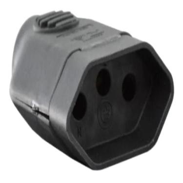 Imagem de Plug Fêmea 2p+t 10a Preto V23 - Voltim