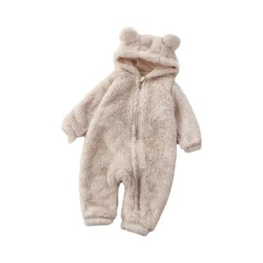 Imagem de Macacão De Flanela Unissex Para Bebês, Roupa De Inverno Para Recém-Nas