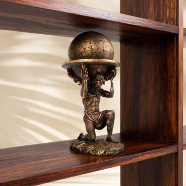 Imagem de Atlas Atlante Titã mitologia Grega Estátua Resina 22cm - FiNEGOOD