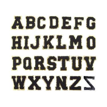 Imagem de Patches De Bordado Coloridos Com Letras Do Alfabeto 26 Peças Para Bols