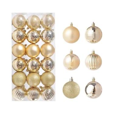 Imagem de 36 Peças De Enfeites Para Árvore De Natal, Bolas Pendentes De 34CM Par