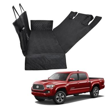 Imagem de Proadsy Capa Para Assento De Carro Cachorro 2025, Ajuste Personalizado, Toyota Tacoma 2016-2024, Extensor Traseiro, À Prova D'Água, Resistente A Arranhões, Protetor Preto Durável, Rede Animais Estim