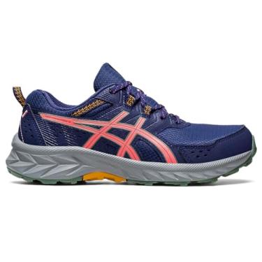 Imagem de Asics Tênis de corrida feminino Gel-Venture 9, Azul índigo/mamão, 9 Wide