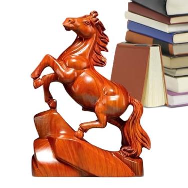 Imagem de Escultura De Cavalo - Esculpida À Mão Em Recordação De Bênção - Estatueta de Cavalo de Ano Novo com Significado de Sucesso - Para Escritório Sala De Estar Mesa Ano Novo Chinês Natal
