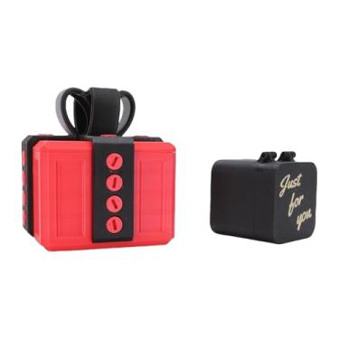 Imagem de fosa Caixa de Presente de Brincadeira de Impressão 3D, Desafio de Descriptografia de Caixa de Presente Surpreendente e Irritante, para Aniversário, Natal ou de Embalagem de (Preto Vermelho)