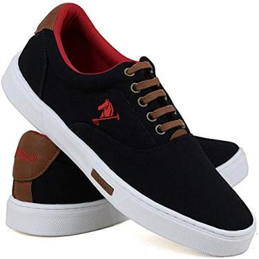 Imagem de Tênis Casual Masculino Polo Joy Em Lona Preto 40