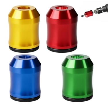 Imagem de Suporte de parafuso magnético, conjunto de 4 peças de suporte magnético removível para chave de fenda, anel de parafuso magnético para consertos de madeira e eletrodomésticos, para chaves de fenda