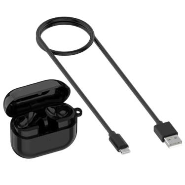 Imagem de Capa de carregamento para Galaxy Buds3 Pro, compartimento de substituição para base de carregador para fone de ouvido (preto)
