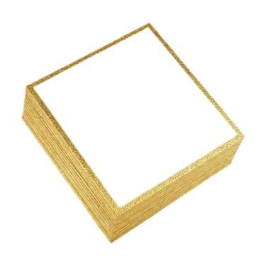 Imagem de Baoblaze Conjunto de 10 Pranchetas Shikishi para Assinaturas, Materiais para Artesanato, Pranchetas Multiuso para Desenho e Esboço, Ouro, L