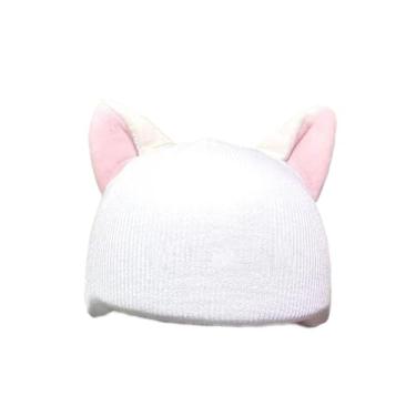 Imagem de UGPLM Capa para capacete de esqui, gorro decorativo e confortável de malha para esqui, skate e snowboard, Branco