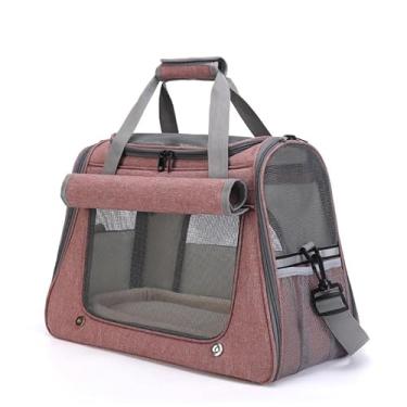 Imagem de Mochila de Transporte para Cães e Gatos – Aprovada para Cabine de Avião, Dobrável, Ventilada e Confortável para Viagens(ROSA)