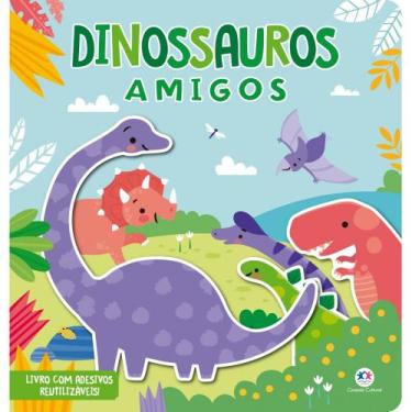 Imagem de Livro Dinossauros Amigos - Livro com adesivos reutilizáveis - Ciranda 